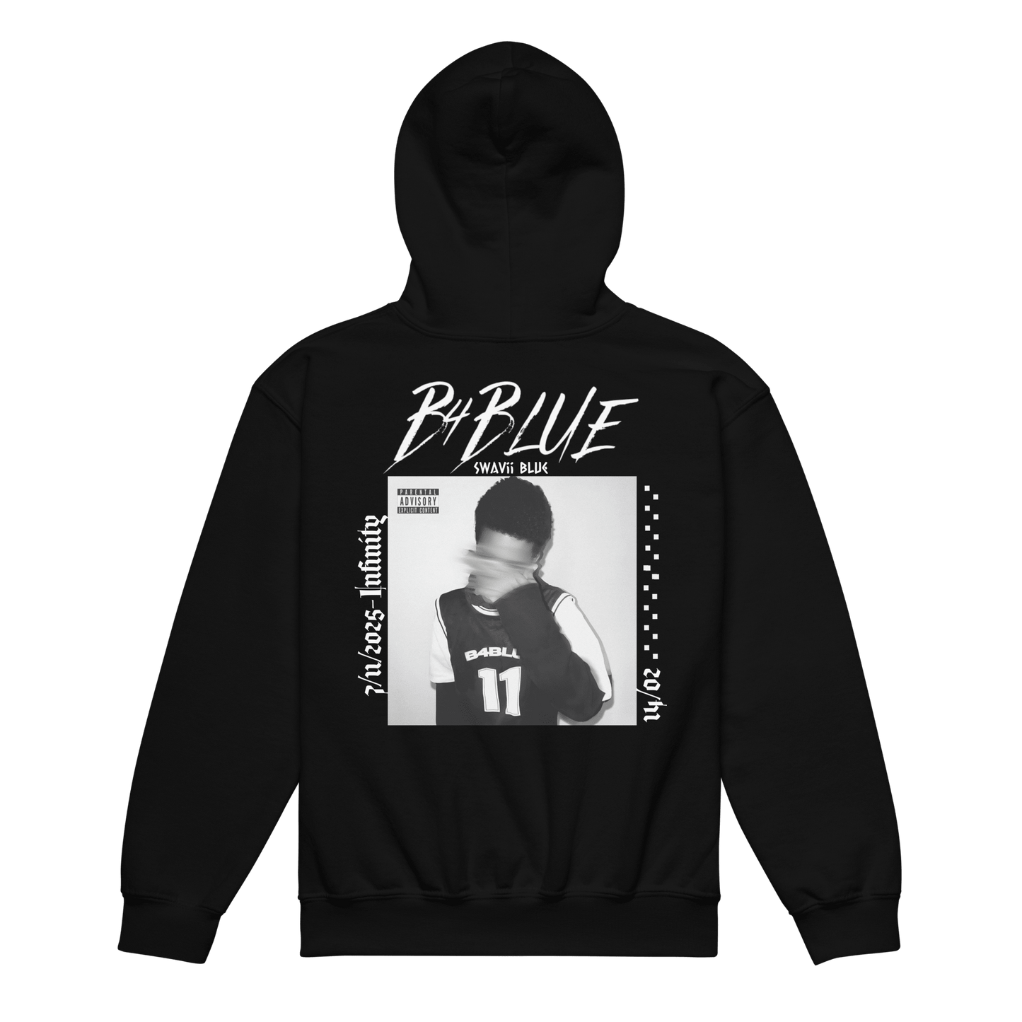 B4BLUE BLACK HOODIE - Crodien Cash