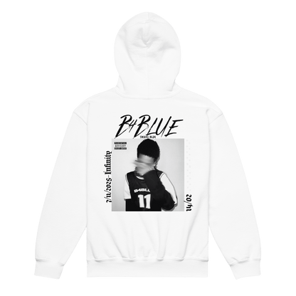 B4BLUE WHITE HOODIE - Crodien Cash