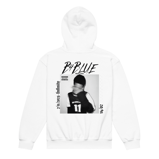 B4BLUE WHITE HOODIE - Crodien Cash