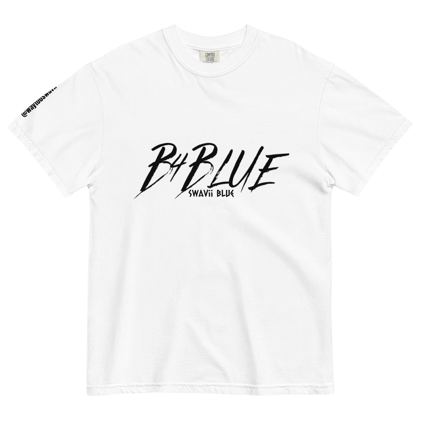 B4BLUE WHITE | WHASED DENIM T - SHIRT - Crodien Cash