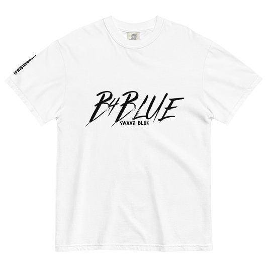 B4BLUE WHITE | WHASED DENIM T - SHIRT - Crodien Cash