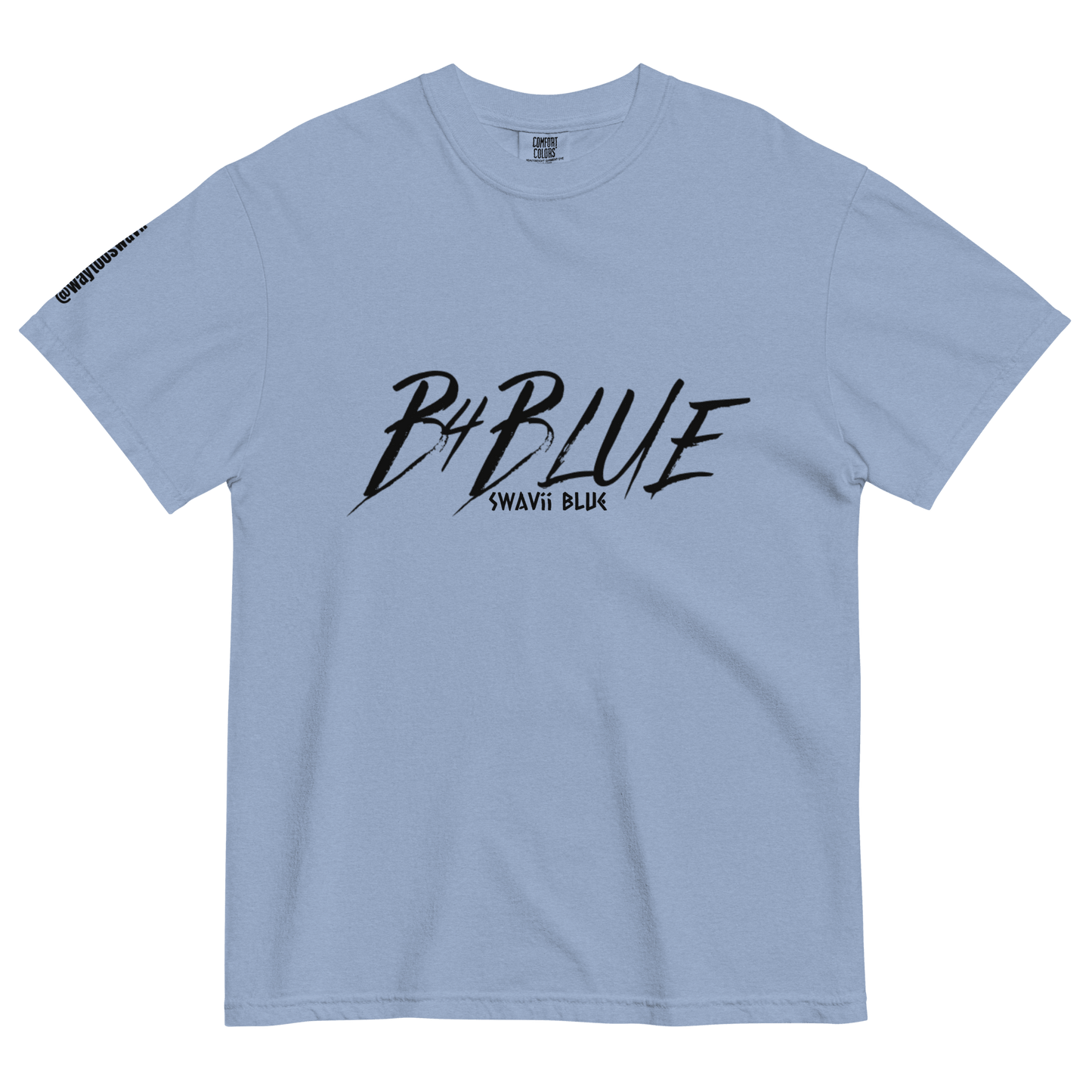 B4BLUE WHITE | WHASED DENIM T - SHIRT - Crodien Cash